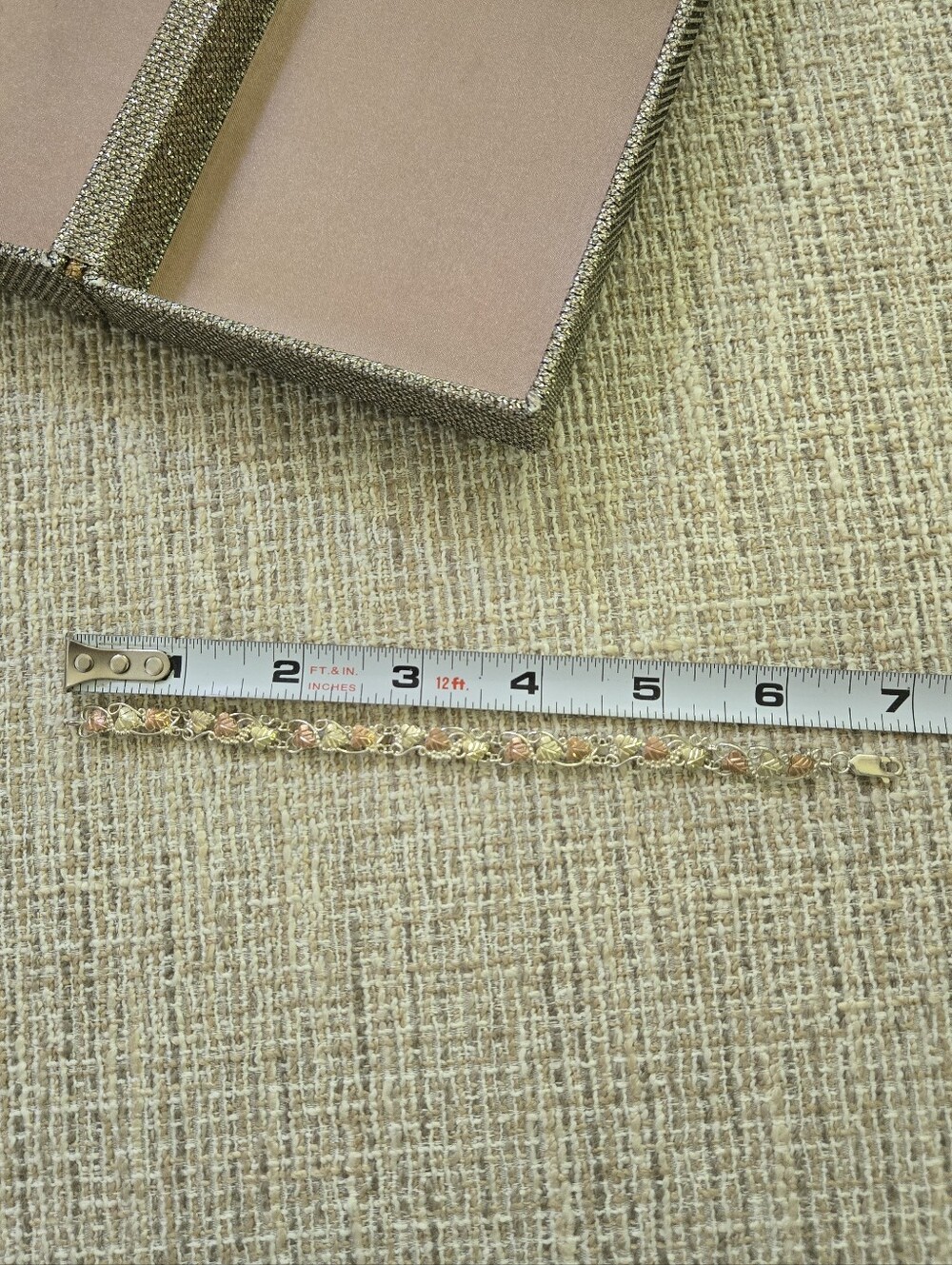 Black Hills Gold 12k Sterling Tri-Color Bracelet - Picture 7 of 10